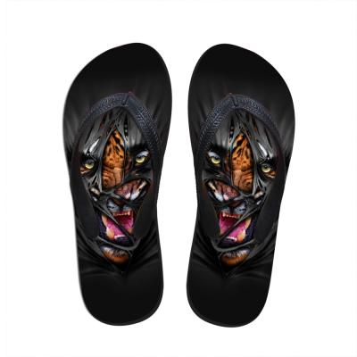 China Black Women Rubber Sole Flip Flops Unisex  Summer Pool Beach Slipper Footwear for sale