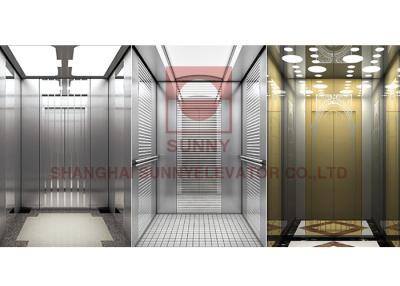 Chine 800KG ROSE GOLDEN LUXUEUX MRL ASCENSEUR DE PASSAGERS AVEC MAIN COURANTE EN ACIER INOXYDABLE à vendre