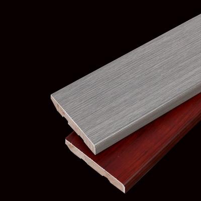 China Modern Popular Easy To Install High Quality Wooden Skirting Line Waterproof Skirting Board Baseboard for sale