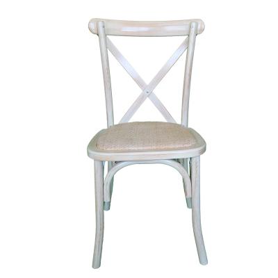 China Hot Sale Wholesale Stackable Dining Cross Back Wooden Chairs Cross Back Chairs With X Cross Back Chairs for sale