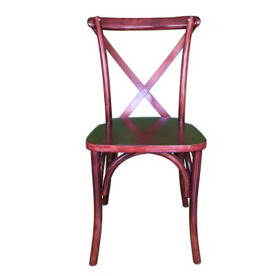 China Vintage Outdoor Stackable Stackable Restaurant Hotel Banqueing Wedding CROSS BACK Chair for sale