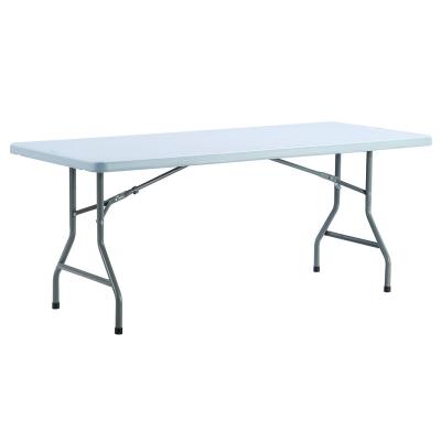 China Modern Outdoor Lightweight Event Meeting Banquet Fold Up Folding Table White Rectangular Plastic Outdoor Tables for sale