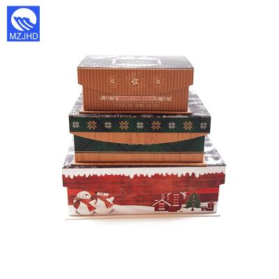 China Factory Price Large Handmade Square Flip Boxes Paper Christmas Box Gift for sale