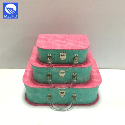 China Handmade Wholesale Multi Specification Decorative Suitcase Paper Gift Box With Handle for sale