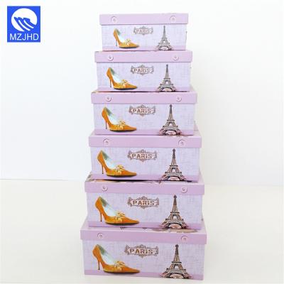 China Handmade Customized Small Hard Gift Paper Box For Food Packaging With Metal Handle Ring for sale