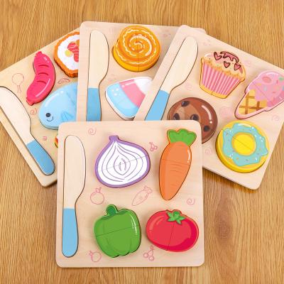 China 100% Eco-friendly Kids Pretend Wooden Magnetic Fruit Vegetable Kids Play Kitchen Food Play Toy Cutting Toy for sale