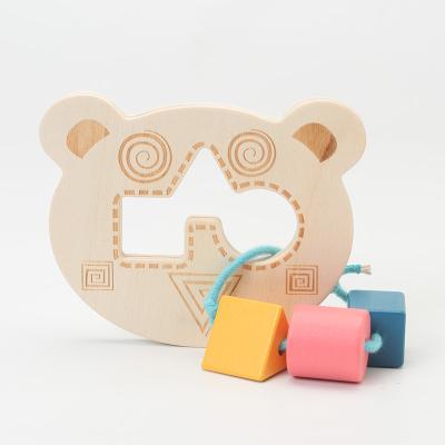 China Boys And Girls Eco-friendly Material Early Educational Matching Games Develop Shape Recognition Puzzle Board Children Kids Wooden Toys for sale