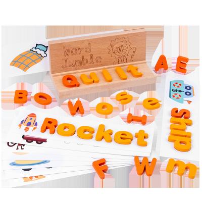 China High Quality Intelligence Developing Children Word Games English Letter Recognition Card Spelling Word Puzzle Game for sale