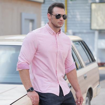 China Wholesale QUICK DRY Wholesale Men's Long Sleeve Men's Business Casual Formal Plus Size Enerup Oxford Camisa Masculina Dress Shirt for sale