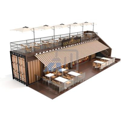 China Modern Prefab Cafe House Luxury Container Container Restaurant Bar With Kitchen For Sale for sale