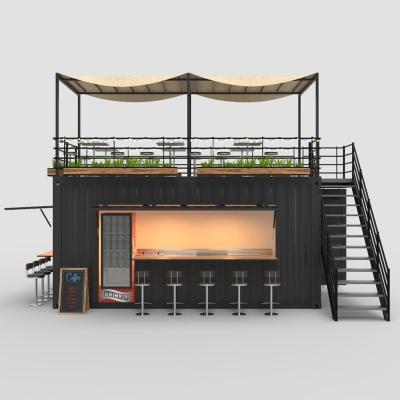 China China Folding Coffee Container 20FT 40FT Modern Popular Container Restaurant Luxury Shipping Container Bar With Kitchen for sale