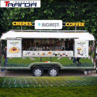 China 2021 Custom USA AU Standard Small Concession Fast Food Trucks Commercial Catering Mobile Food Trailer for sale