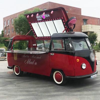 China Vegetable processing plant latest arrived VINTAGE COFFEE VAN ice cream food truck/street cafe carts/electric food truck food cart for sale for sale