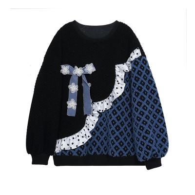 China Anti-Pilling Competitive Price China Manufacture Anti-Pilling Neckline Design Girls Sweater for sale