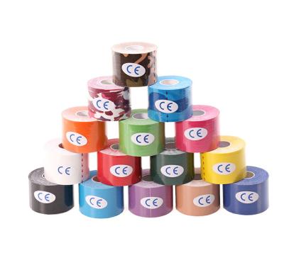 China New Safety Cotton KT Therapy Tape Rayon Tape Adhesive Kinesiology Muscle Kinesiology Tape Multicolor Waterproof Sport Therapeutic Face Tape for sale