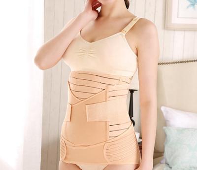 China Breathable Double Shaper Waist Trainer Shapewear Belt Support Recovery Post Maternity Post Surgery Maternity Belly Bands Postpartum Belt for sale