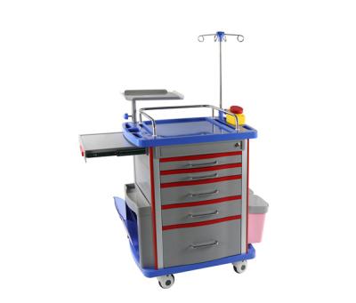 China Factory direct injection molding process medical treatment easy cleaning 3-layer trolley with silent wheels for sale