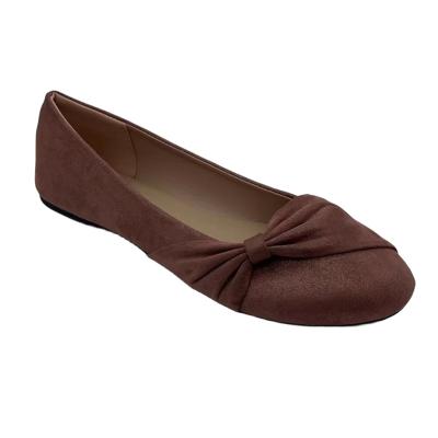 China Flat 2023 Wholesale custom microfiber cloth pleated bow ladies women's flat shoes for sale