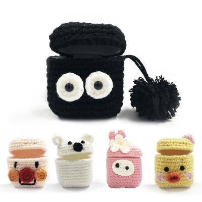 China Cartoon AirPods Cover Cartoon Silicone Protector For Airpods Pro Case And Airpods Case Knitted Sheath for sale