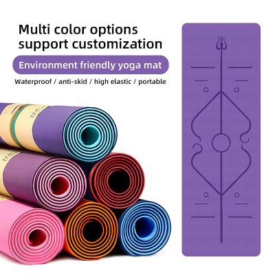 China Tape Factory Price Double Layer Private Label Tape Yoga Mat for sale