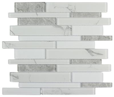 China Modern New Products On China Market Marble Look Glass Mosaic Tile for sale