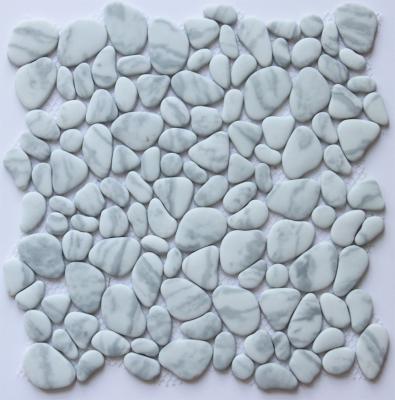 China Factory Price Hot Sale Decoration Parquet Glass Pebble Mosaic Slab for sale