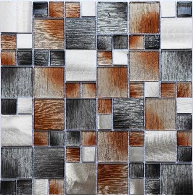 China Foshan Wholesale New Bathroom Flooring Glass Mosaic Slab for sale