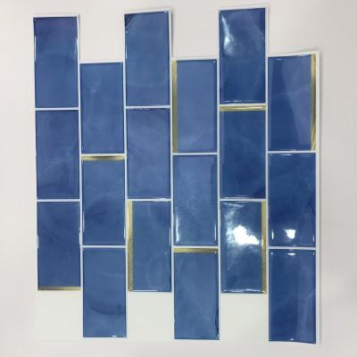 China Modern Self Adhesive Mosaic Kitchen Art 3D Peel and Stick Backsplash Wall Tile for sale