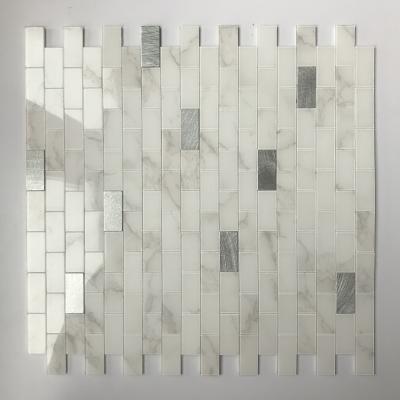 China Parquet Peel and Stick Backsplash Wall Tile Mosaic Sticker for sale