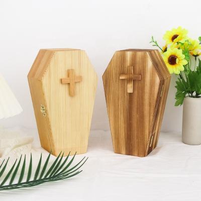 China Good quality stocked cross design indoor animal ashes keepsake box pet memorial urns for sale