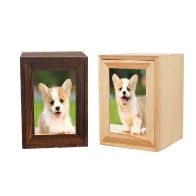 China Direct Selling Wooden Box Stored Wholesale Creative Burial Supplies Collection Memorial Showcase The Pet Photo for sale