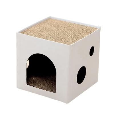 China Wholesale Double-Layer Stored Cat Corrugated Paper Scratching House Functional for sale