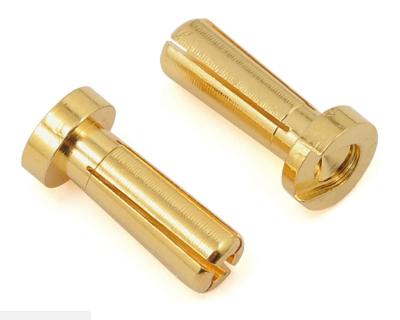 China Vehicles & Remote Control Toys 4mm Low Profile Golden Bullet Connectors Banana Plugs for sale