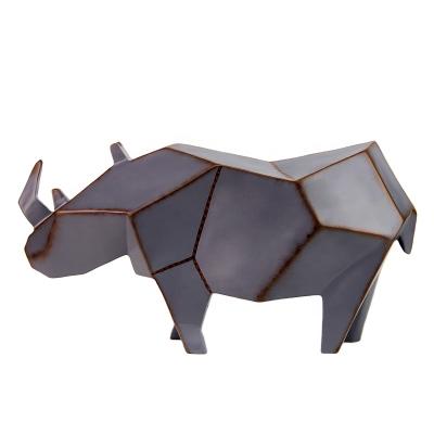 China 3D MODEL OEM Resin Rhino Manufacturer Design Your Own Art Toy Figure Welcome Geometric Action Number for sale