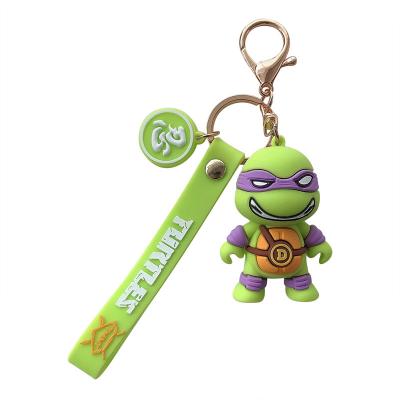 China 2021 Gift Hot Selling New Key Chain Design Inspired Key Chain Four BTS Green Rubber Turtle Key Chain for sale