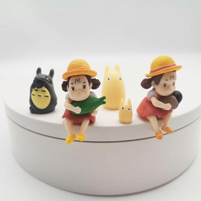 China Hot Selling PVC Cake Decorations Table Stock Number Small Toys Totoro Character Indoor Decorations for sale