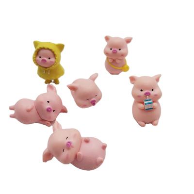 China Hot Selling Small Toys Pink Cute Pigs Indoor Decorations Cake Decorations Table Stock Number for sale