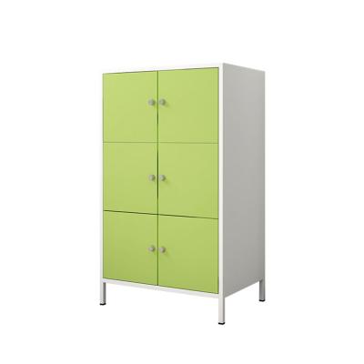 China Adjustable (Height) Cold Rolled Steel Cabinet Hardware 6 Door Locker Metal Storage Cupboard for sale