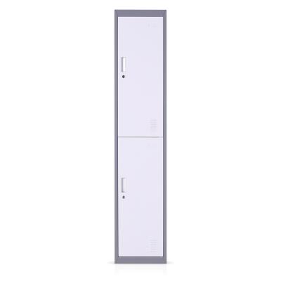 China Commercial Office Furniture Supply Know-Down Steel Metal Staff Locker Cabinet 2 Door Gym Locker For Sale for sale