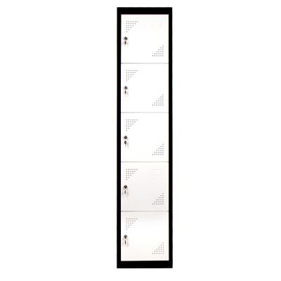 China (Height)Adjustable Steel Furniture Metal Locker 5 Doors Wardrobe For Gym Clothes Storage Locker for sale