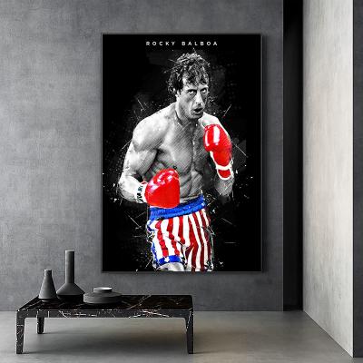 China Pop Art Motivational Picture Waterproof Boxing Abstract Bodybuilding Print Posters Wall Painting On Canvas for sale