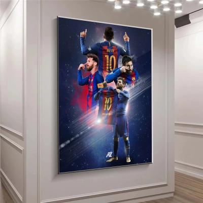 China Waterproof Messi Picture Messi Soccer Star Abstract Painting Wall Art Canvas Poster Living Room Bedroom Decor for sale