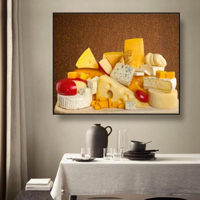 China Art Decor Cheese Still Life Waterproof Kitchen Canvas Painting Inspired Home Wall Art for sale