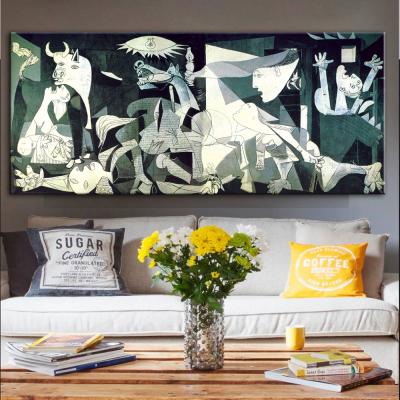 China Picasso Guernica Waterproof Famous Wall Art Canvas Art Prints Reproductions Pictures Hotel Custom Painting Artwork for sale