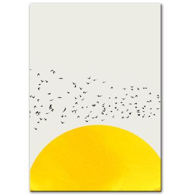 China Waterproof Nordic Single Canvas Art Prints A Thousand Birds Subtract Nordic Wall Art Simple Wall Paintings for sale