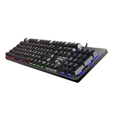 China Anti-ghosting SAMA OEM Mechanical Keyboard Gamer Wired USB Keyboard RGB Laser Backlit Keyboard for sale