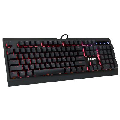 China Keyboard+multimedia control SAMA 104 Key Keyboard Gaming Wired Full Color USB Keyboard Mechanic RGB Laptop Keyboard for sale