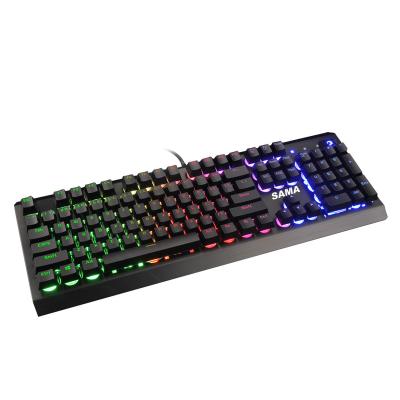 China OEM SAMA Mechanical Keyboard+multimedia Control Keyboard RGB Backlit Gaming Keyboard Aluminum Mechanical Keyboard for sale