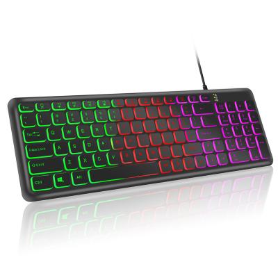 China Custom Cheap SAMA 1.55m Anti-ghosting USB Keyboard Gaming Keyboard Tablet Black Cable Custom Keyboard for sale