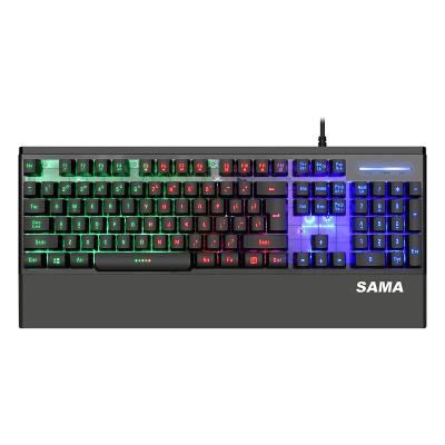 China Classic Keyboard+multimedia Control SAMA Keyboard Mechanic 104 Key RGB Keyboard Wired Custom USB Keyboard for sale